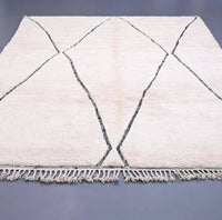 Thumbnail for White Arij Beni Ourain Rug 9 x 7.8 feet / 273 x 240 cm - Ettilux Home