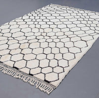 Thumbnail for White Authentic Beni Mrirt Moroccan Rug - Ettilux Home