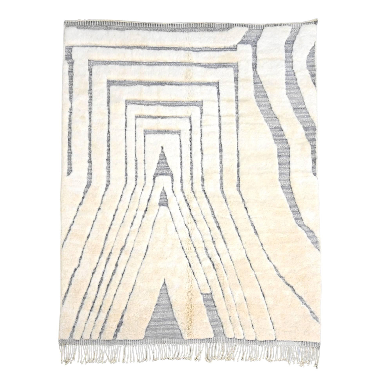 White Custom Made Luxury Beni Mrirt Rug - Ettilux Home