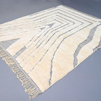 Thumbnail for White Custom Made Luxury Beni Mrirt Rug - Ettilux Home